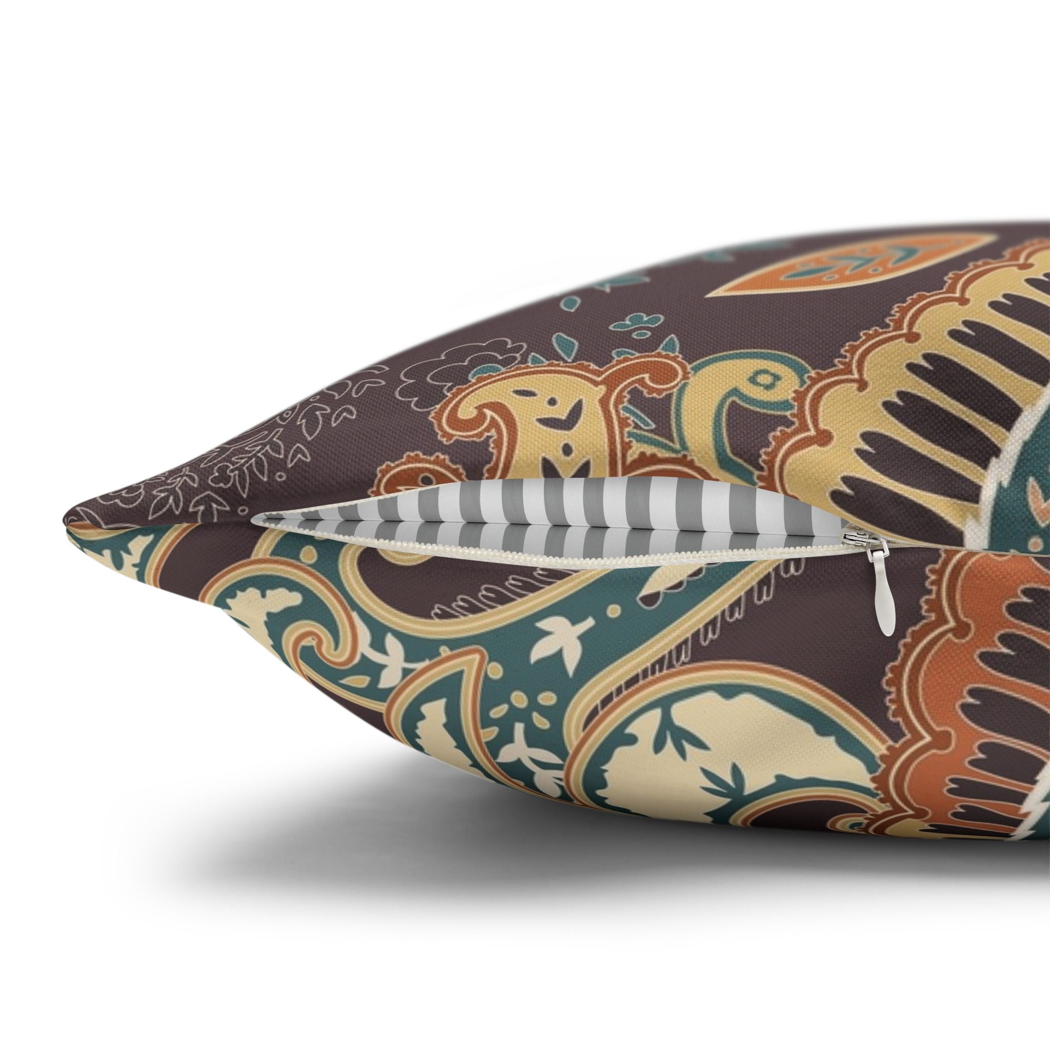 Paisley Boho Decorative Pillowcase — Vintage Floral Throw Cushion Cover