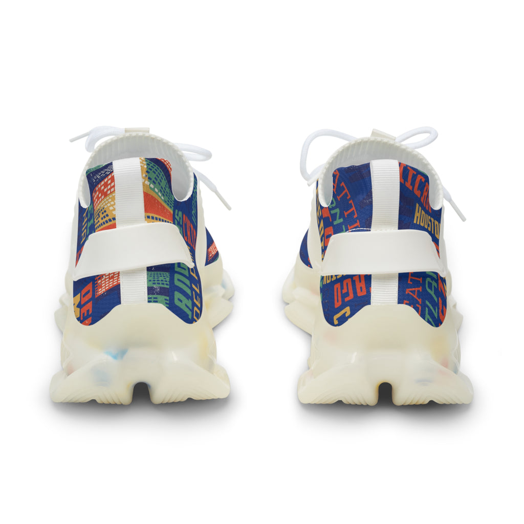 Vibrant Graphic Men's Mesh Sneakers for Casual Comfort