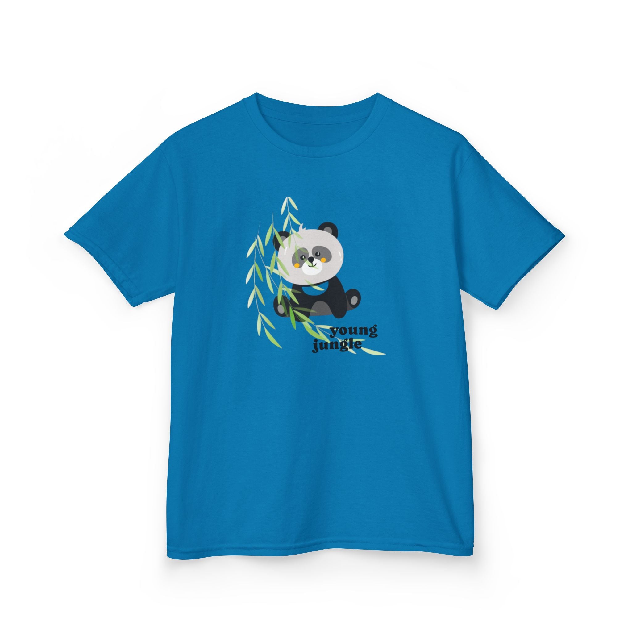 Kids Tee — Cute Panda "Young Jungle" Graphic Shirt 