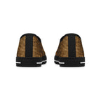 Brown Crocodile Women's Low Top Sneakers — Stylish Casual Shoes