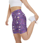 Paris-Inspired Women's Workout Shorts, Fitness Apparel, Yoga Shorts, Summer Activewear.