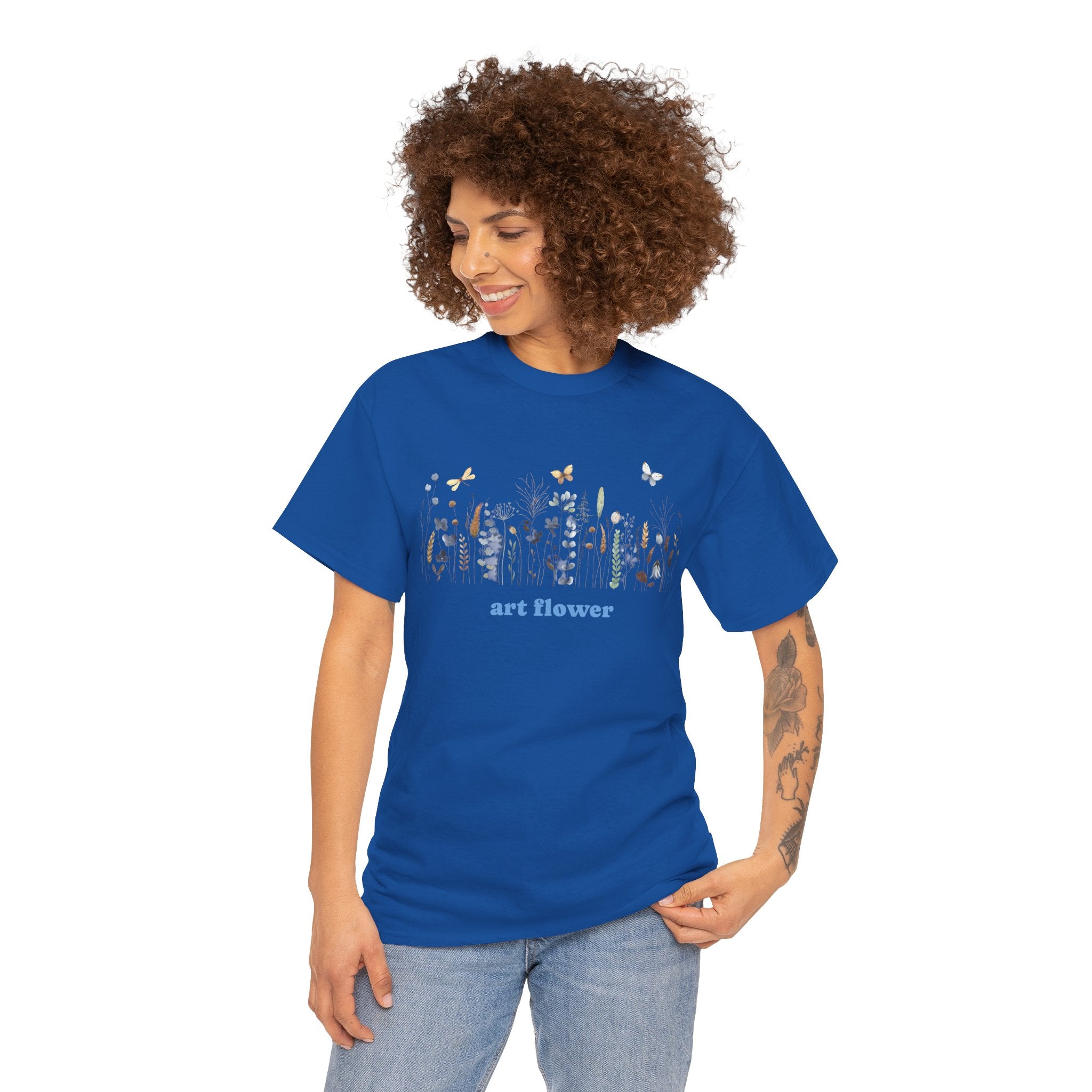 Floral and butterfly Graphic Tee