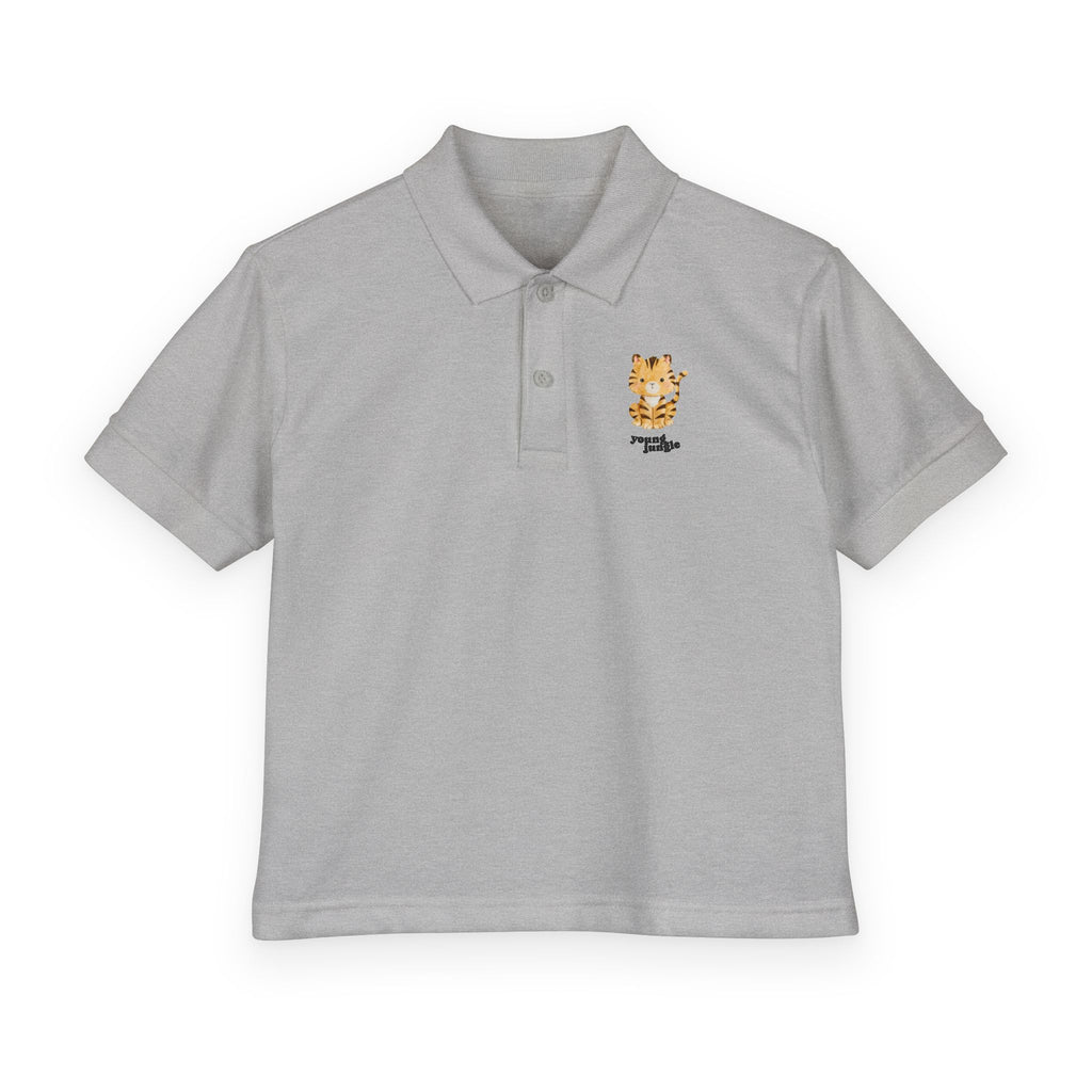 Kids Polo Shirt with Cute Tiger Patch