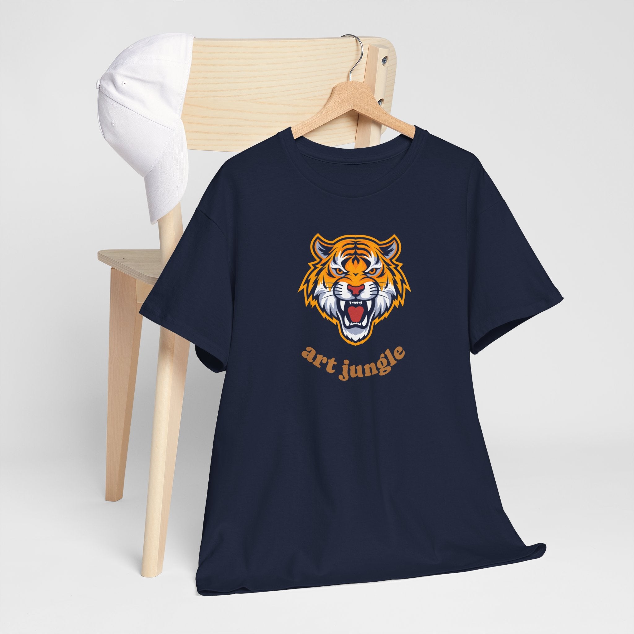 Tiger Head Tee Shirt - Unisex Heavy Cotton