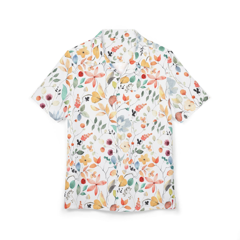 Floral Watercolor Hawaiian Shirt 