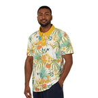 Tropical Cockatoo Polo Shirt — Floral All-Over Print
