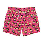 Monkey Banana Swim Trunks – Pink All-Over Print