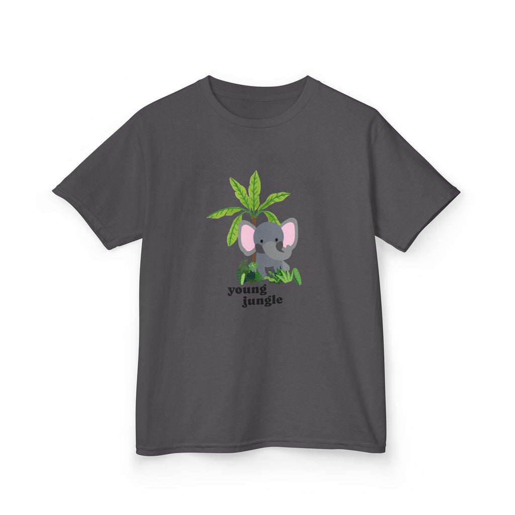 Kids Tee — Cute Elephant "Young Jungle" Graphic