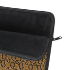 Snake Print Laptop Sleeve — Brown Animal Pattern Protective Case