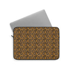 Snake Print Laptop Sleeve — Brown Animal Pattern Protective Case