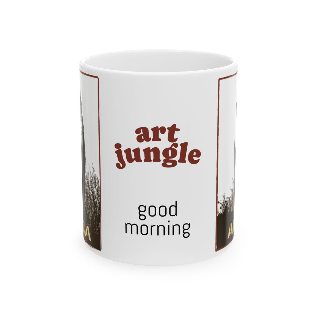 Art Jungle 'Good Morning' Ceramic Mug — Artist-Inspired Coffee Cup (11oz/15oz)