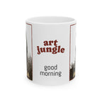 Art Jungle 'Good Morning' Ceramic Mug — Artist-Inspired Coffee Cup (11oz/15oz)