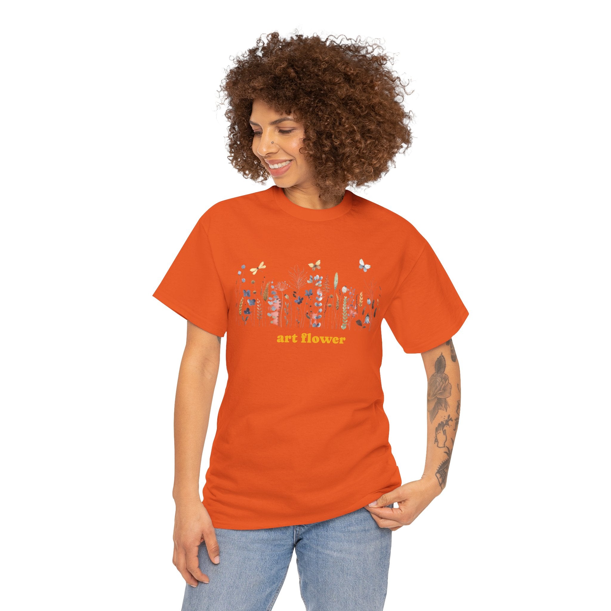 Floral and butterfly Graphic Tee