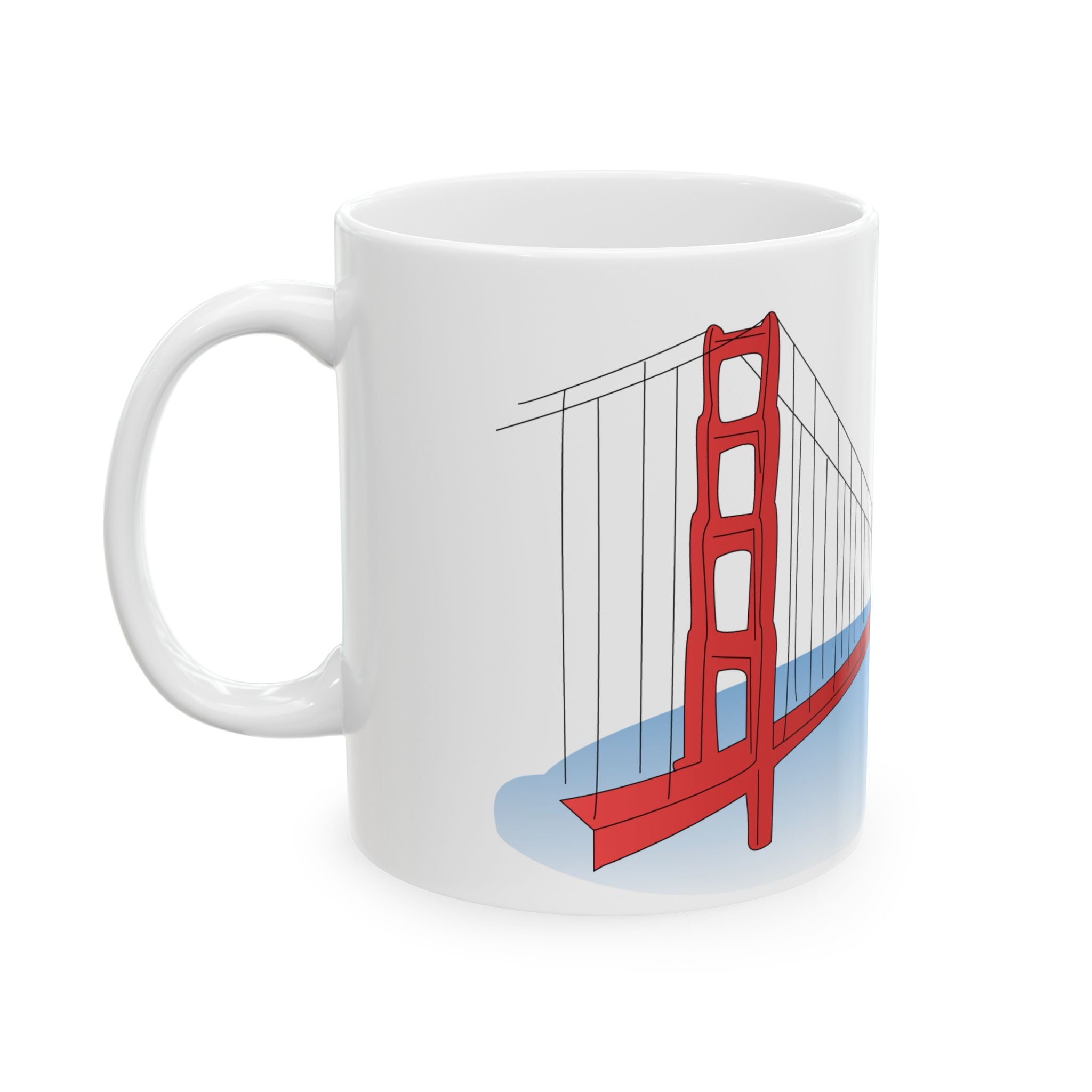 Golden Gate Bridge Ceramic Mug — San Francisco Travel Coffee Cup (11oz & 15oz)