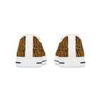Snake Print Low Top Sneakers — Women's Trendy Casual Shoes