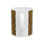 Art Lover Snake Print Ceramic Mug — "Good Morning" Coffee Cup (11oz/15oz)