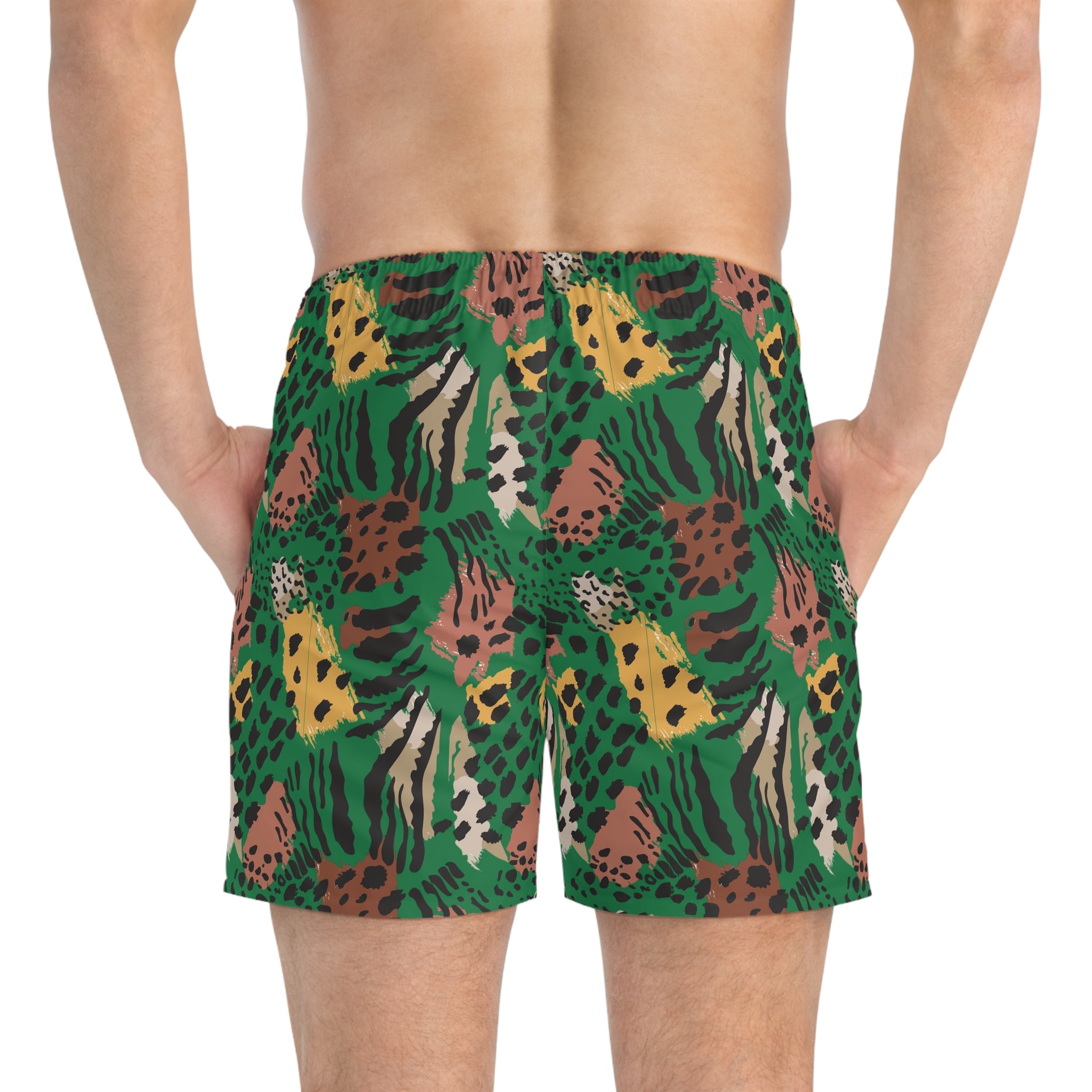 Jungle Print Swim Trunks