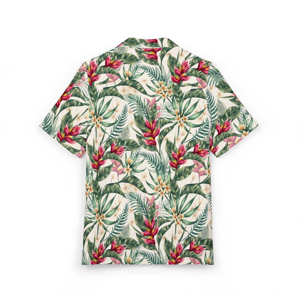 Tropical Hibiscus Hawaiian Shirt — Floral Palm Vacation Button-Down