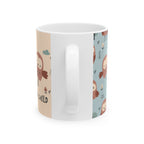 Whimsical Owl Ceramic Mug - Good Morning "Art for Kids"