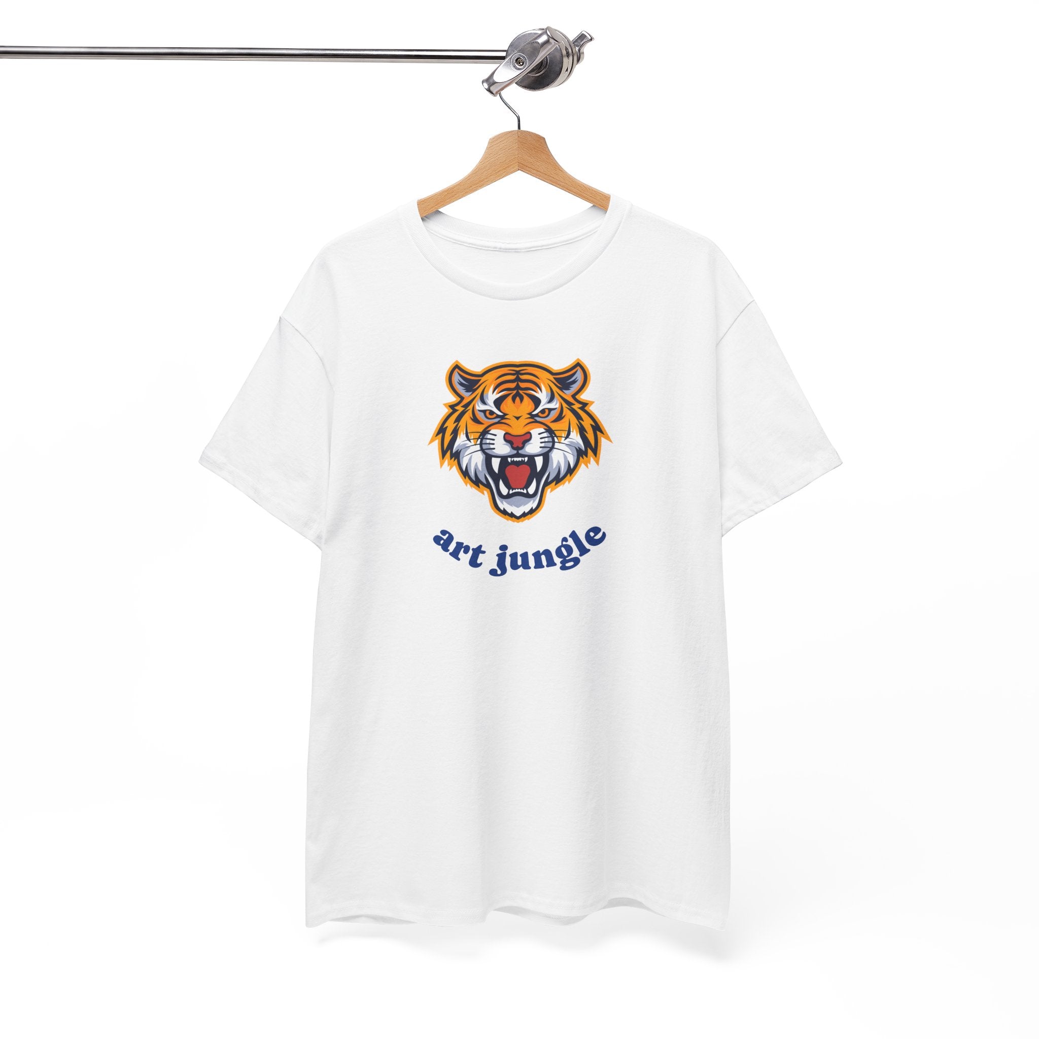 Tiger Head Tee Shirt - Unisex Heavy Cotton