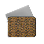 Snake Print Laptop Sleeve — Brown Animal Pattern Protective Case