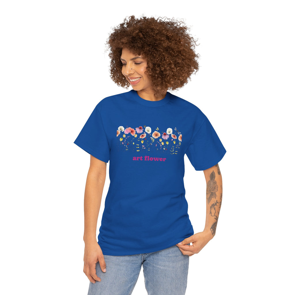 Floral T-Shirt for Women - Colorful Flower Design