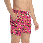 Monkey Banana Swim Trunks – Pink All-Over Print