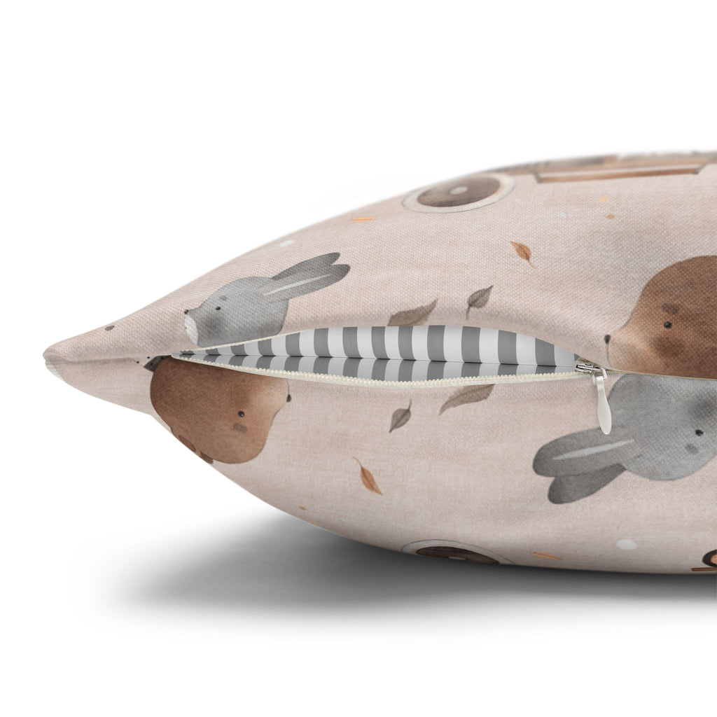 Vintage Toy Car Nursery Pillowcase — Cute Animal Ride-On Pattern
