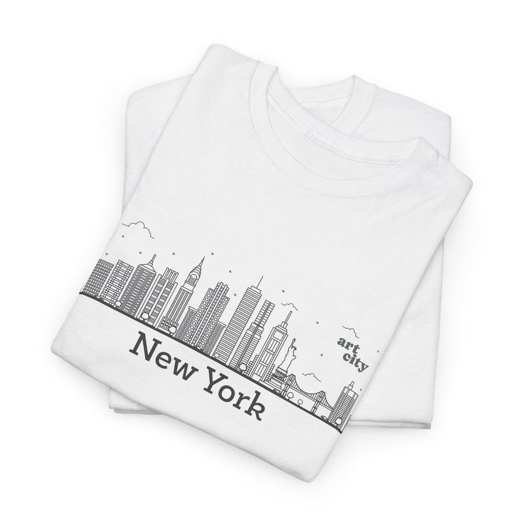 New York Skyline T-Shirt — Minimal Cityscape Tee