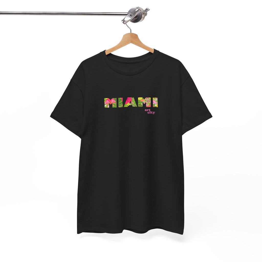 Miami Floral Tee — Vintage Tropical City Shirt