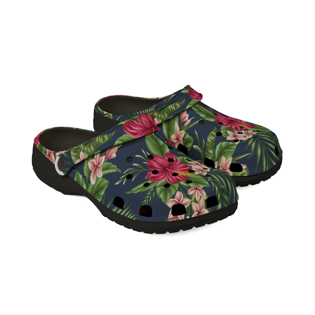 Floral Tropical EVA Foam Clogs - Water-Resistant Garden &amp; Beach Shoes 