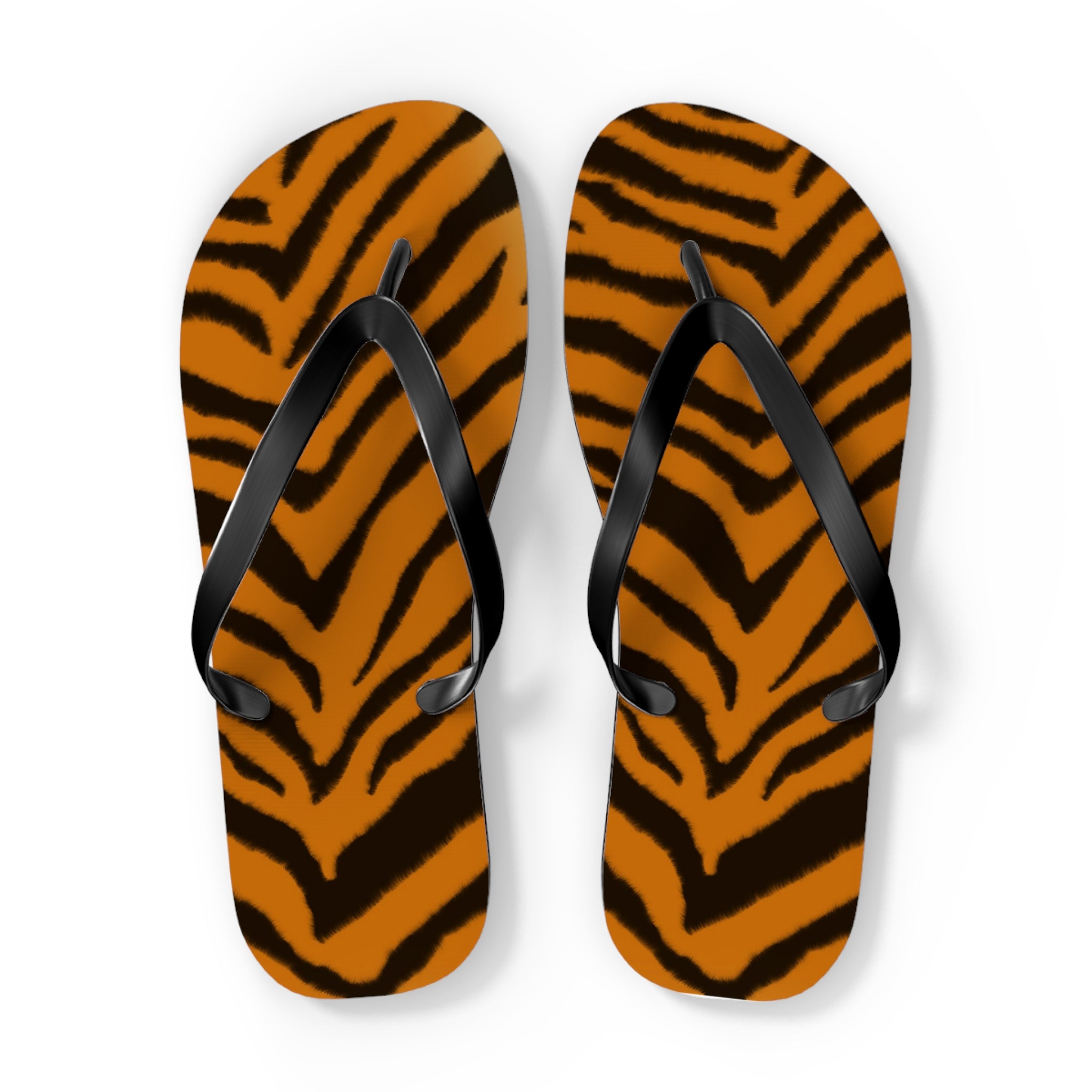 Tiger Stripe Flip Flops — Bold Animal Print Summer Sandals 