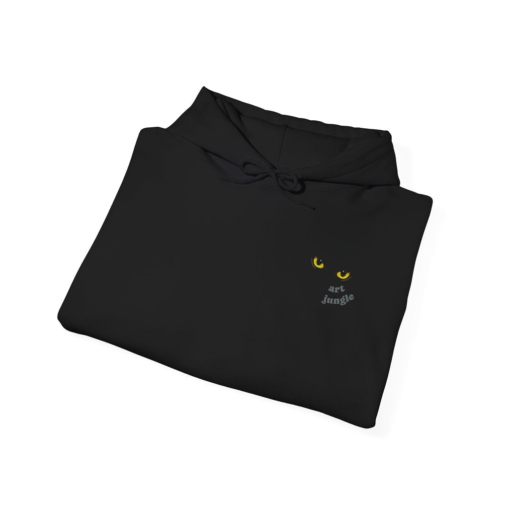 Panther Eyes Hoodie – “Stay Weird” Minimal Black 