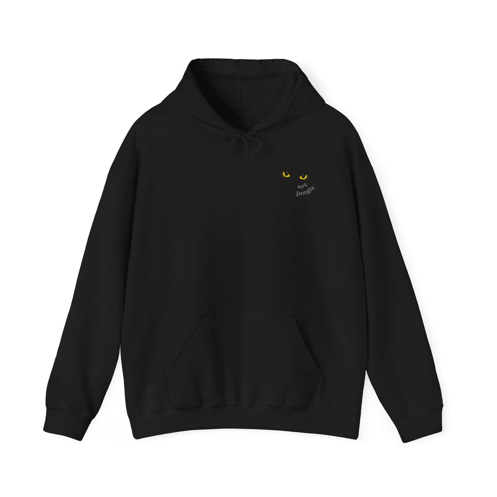 Panther Eyes Hoodie – “Stay Weird” Minimal Black 