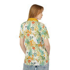 Tropical Cockatoo Polo Shirt — Floral All-Over Print