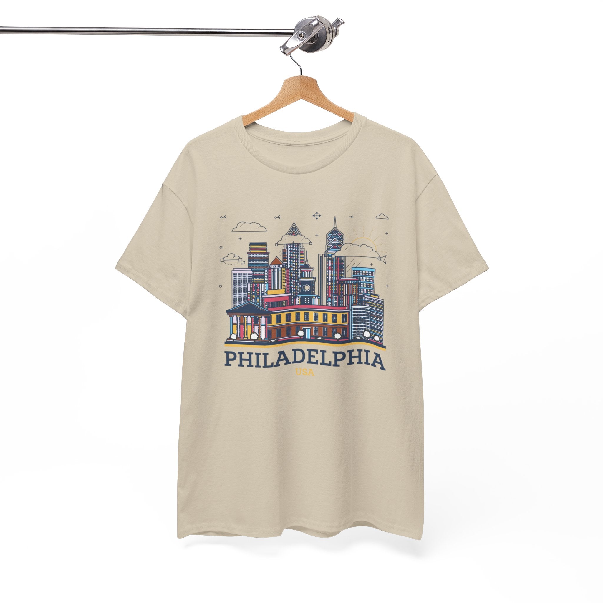 Philadelphia Skyline T-Shirt — Vintage Cityscape Tee 