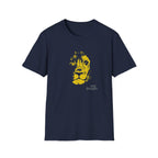 Lion Face Graphic T-Shirt — Bold Yellow Wildlife Tee