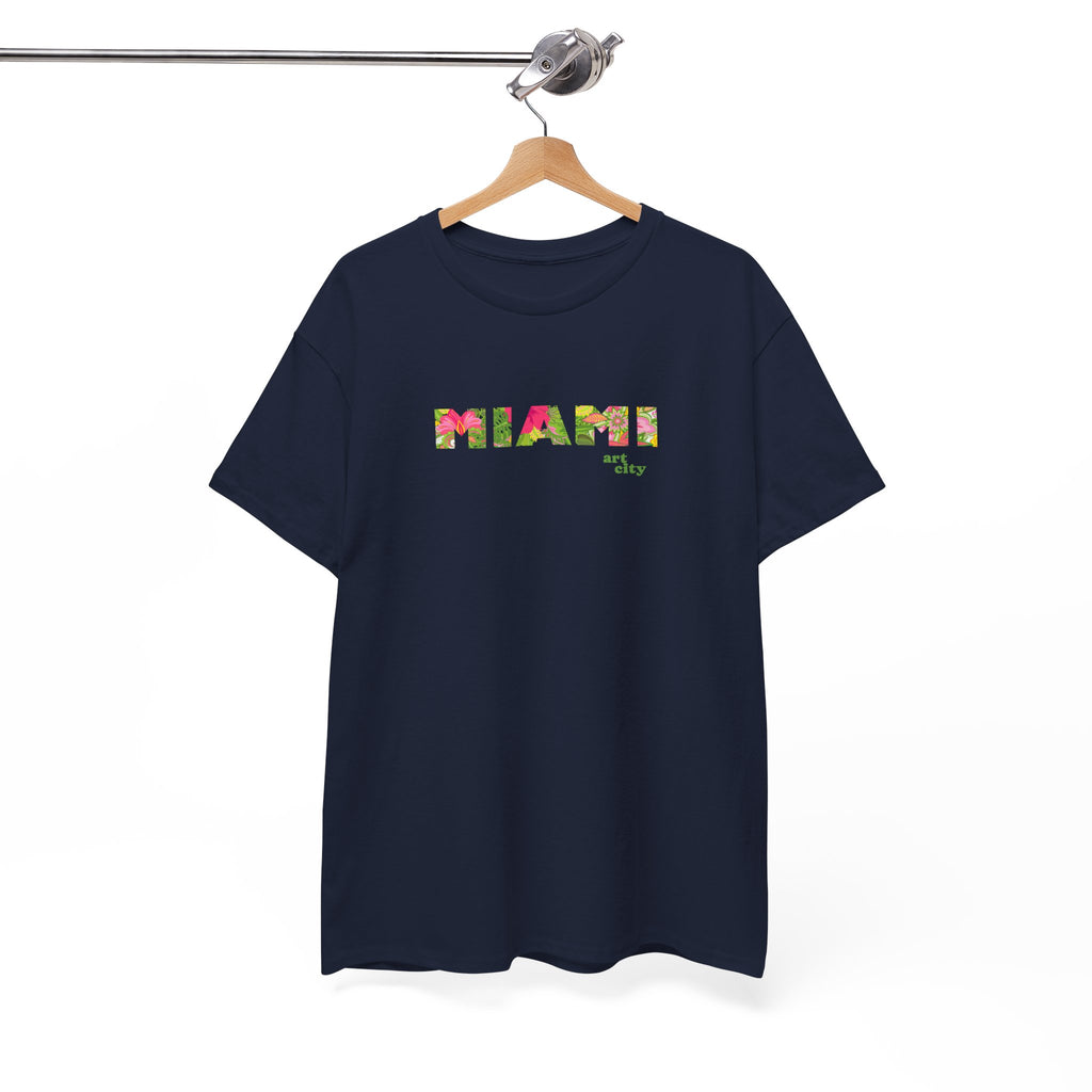Miami Floral Tee — Vintage Tropical City Shirt