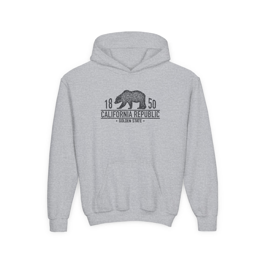 California Republic Youth Hoodie – Vintage Bear 1850 Graphic