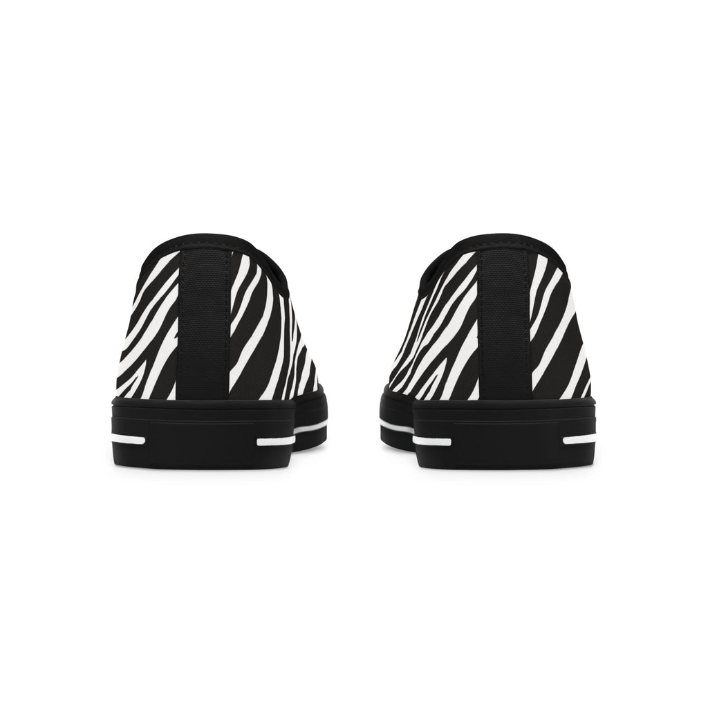 Zebra Print Low Top Sneakers — Women's ZEBRA Pattern Casual Shoes