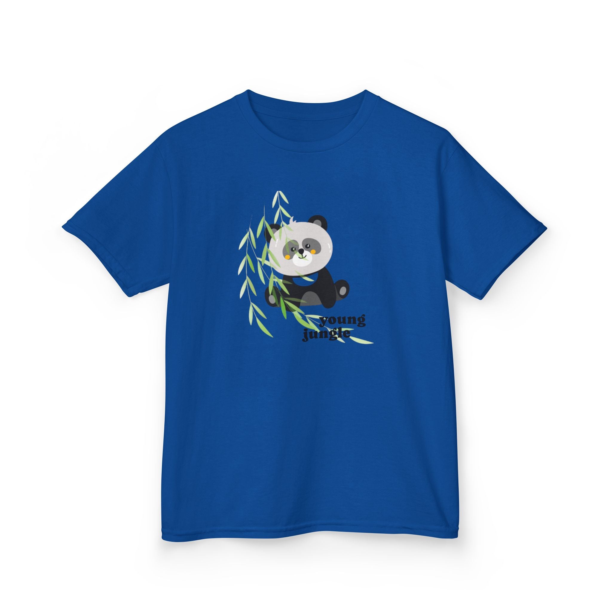 Kids Tee — Cute Panda "Young Jungle" Graphic Shirt 