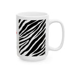 Good Morning Zebra Stripe Ceramic Mug — Art Jungle Coffee Cup (11oz, 15oz)