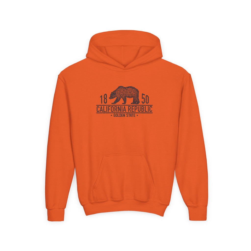 California Republic Youth Hoodie – Vintage Bear 1850 Graphic