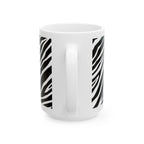 Good Morning Zebra Stripe Ceramic Mug — Art Jungle Coffee Cup (11oz, 15oz)