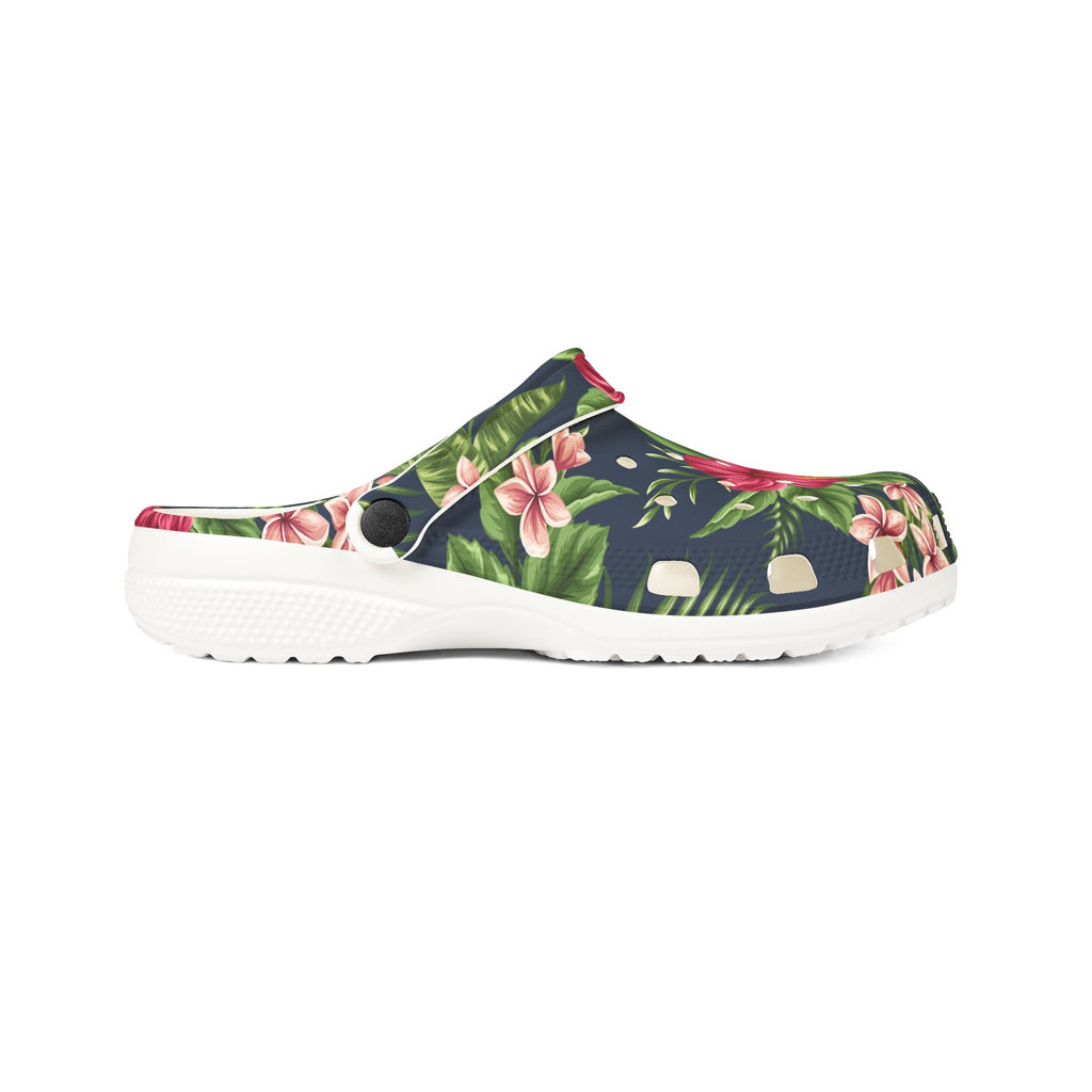 Floral Tropical EVA Foam Clogs - Water-Resistant Garden &amp; Beach Shoes 