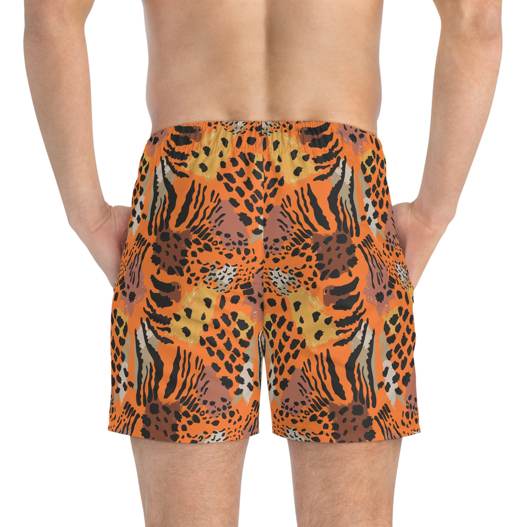 Animal Print Swim Trunks
