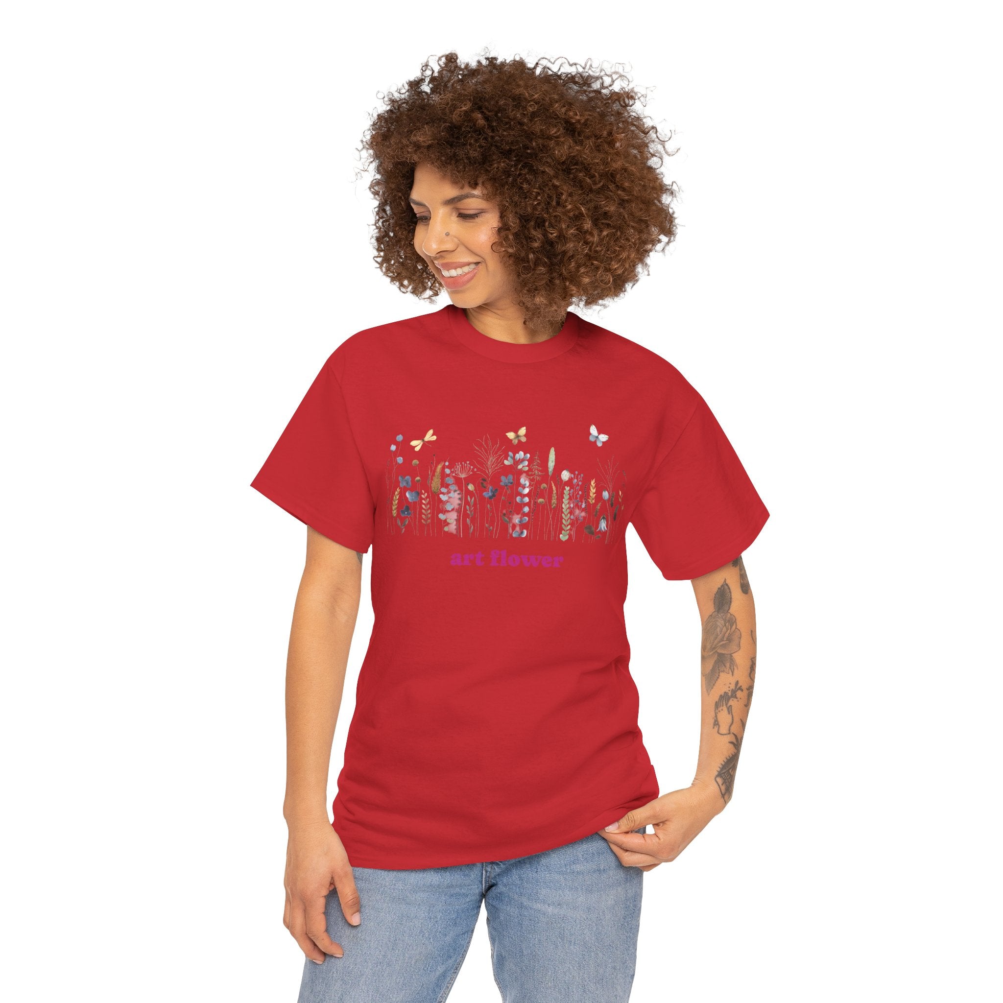 Floral and butterfly Graphic Tee
