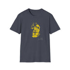 Lion Face Graphic T-Shirt — Bold Yellow Wildlife Tee
