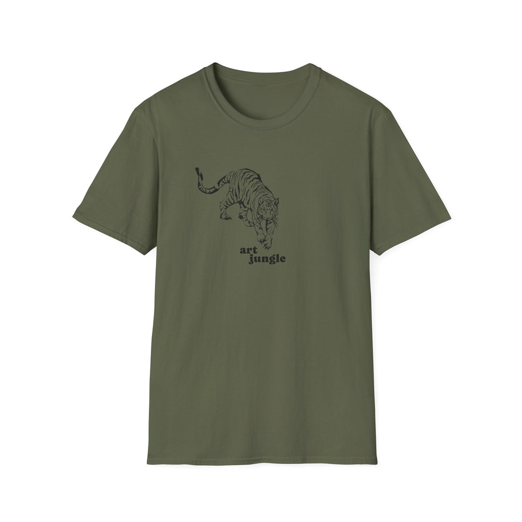 Tiger Sketch T‑Shirt — 'art jungle' Minimalist Animal Graphic Tee