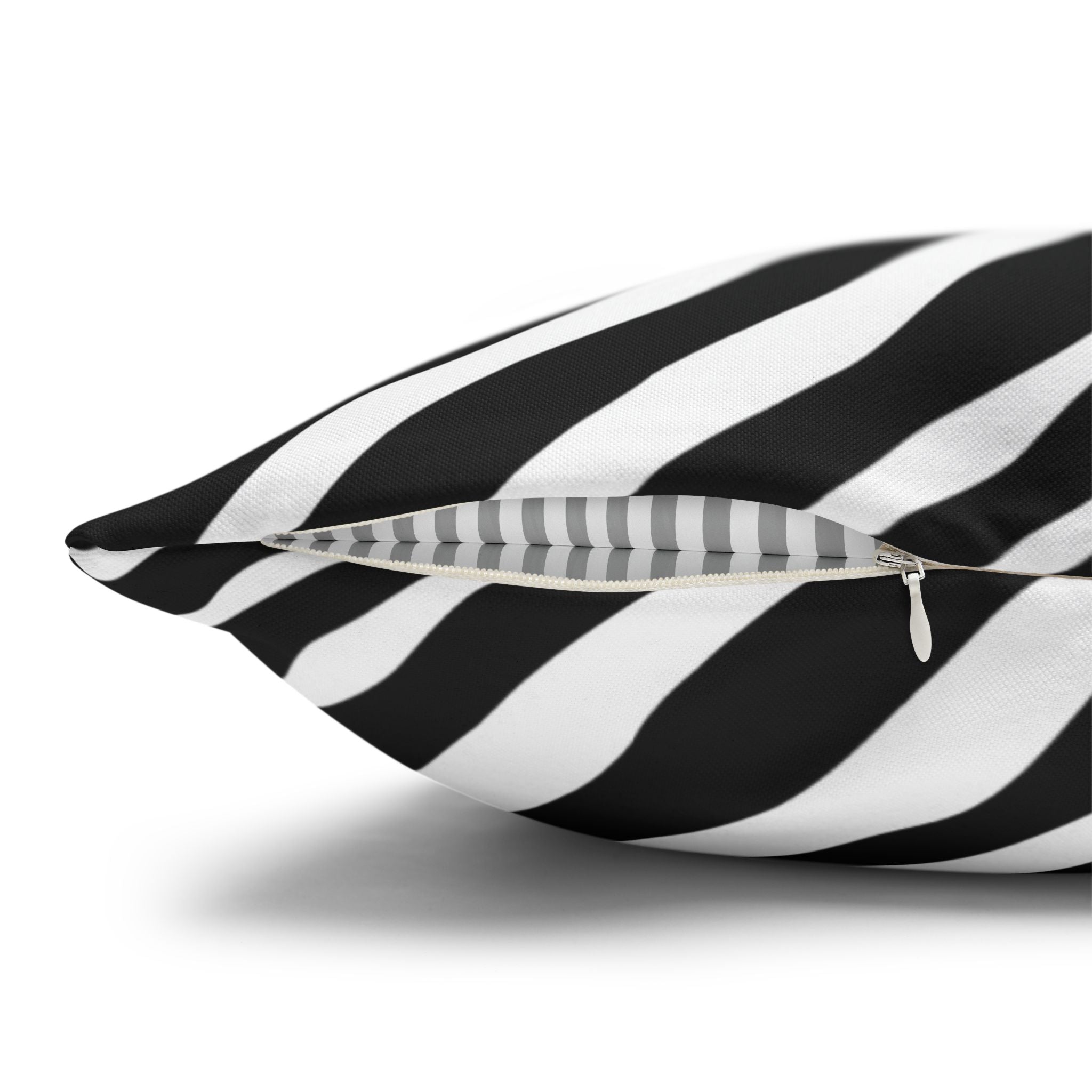 Zebra Print Decorative Pillowcase — Black & White Animal Pattern Cushion Cover